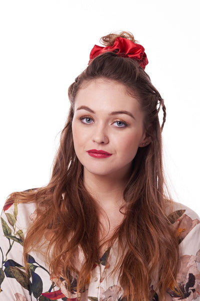Satin Scrunchie - Red