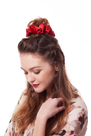 Satin Scrunchie - Red