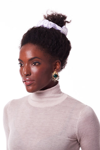 Satin Scrunchie - White