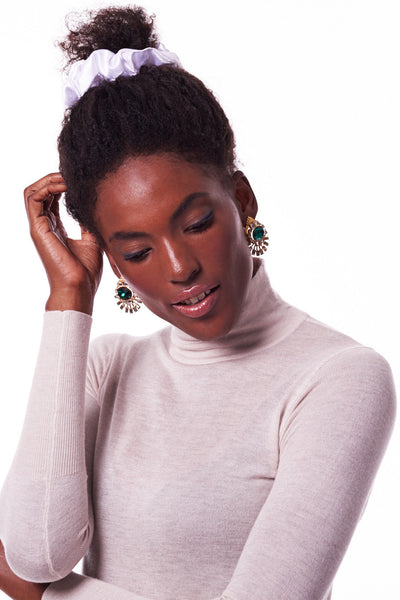 Satin Scrunchie - White