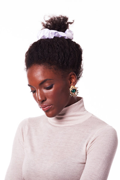 Satin Scrunchie - White