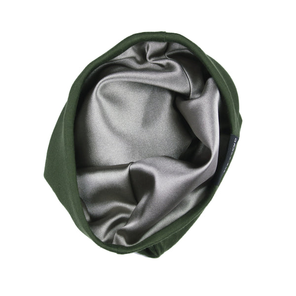 Olive Green Slap | Satin Lined Cap