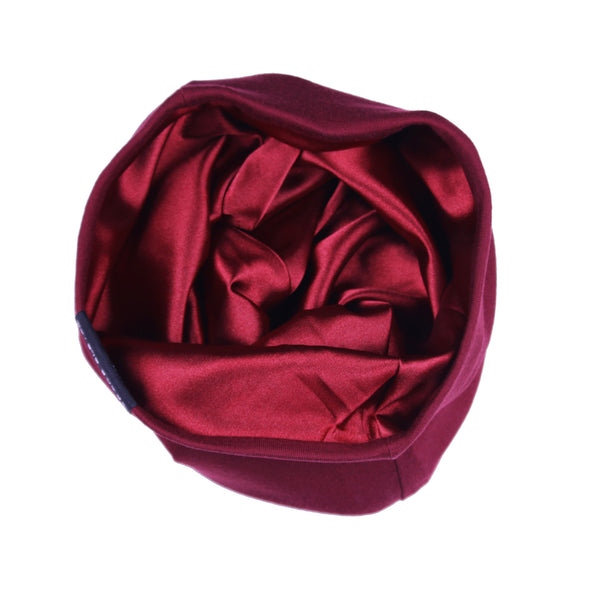 Wine Red Slap | Satin-Lined Cap